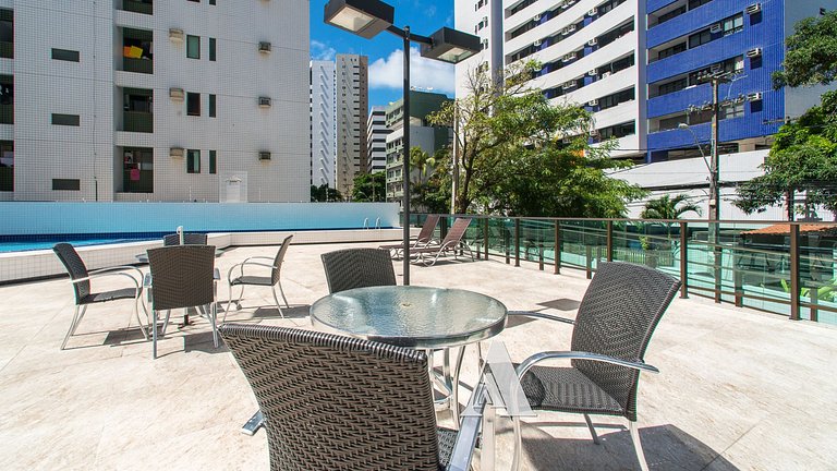 Excelente flat em Recife na praia de Boa Viagem para aluguel