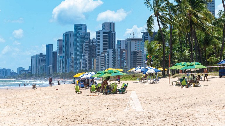 Excelente flat em Recife na praia de Boa Viagem para aluguel